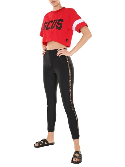 Shop Gcds Cropped T-shirt In Red