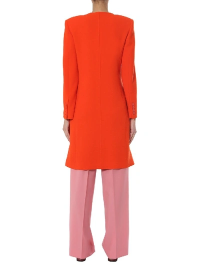 Shop Givenchy Crossed Coat In Orange