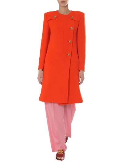 Shop Givenchy Crossed Coat In Orange