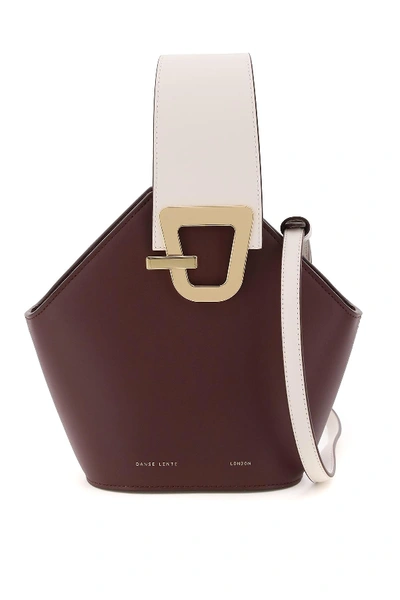 Shop Danse Lente Mini Johnny Leather Bag In Dark Sienna Milk