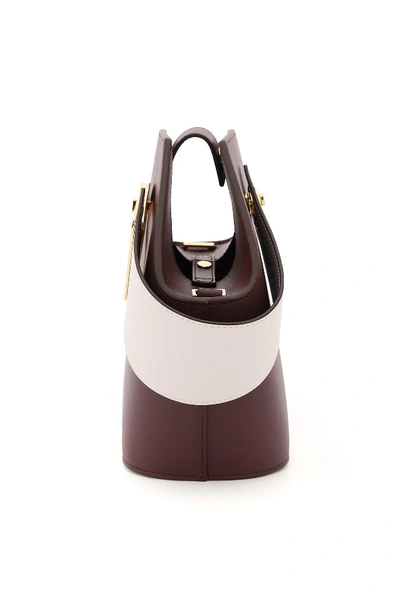 Shop Danse Lente Mini Johnny Leather Bag In Dark Sienna Milk