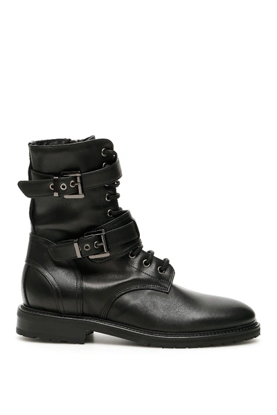 Shop Dawni Double Buckle Boots In Nero