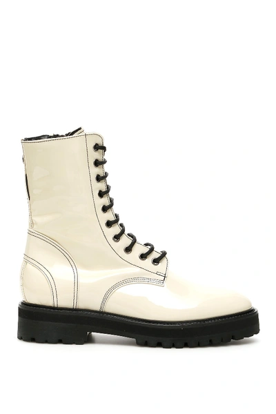 Shop Dawni Patent Boots In Off White