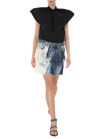 Shop Givenchy Denim Miniskirt In Blue