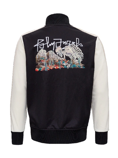 Shop Palm Angels Desert Skull Track Jacket In Satin In Black