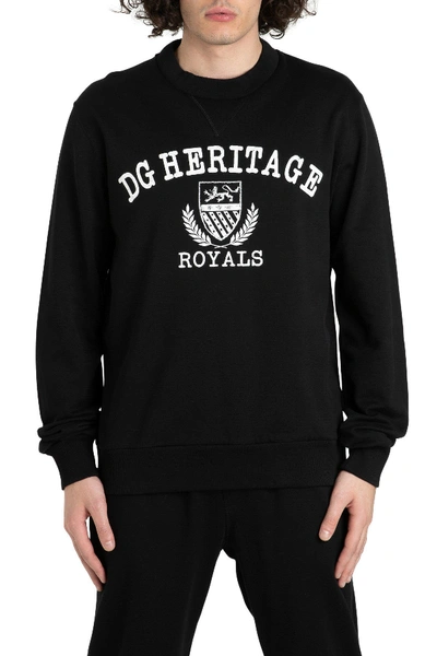Shop Dolce & Gabbana Dg Heritage Sweatshirt In Black