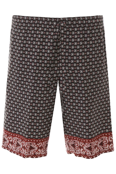 Shop Dolce & Gabbana Bandana Print Shorts In Bandana 24 F Rosso