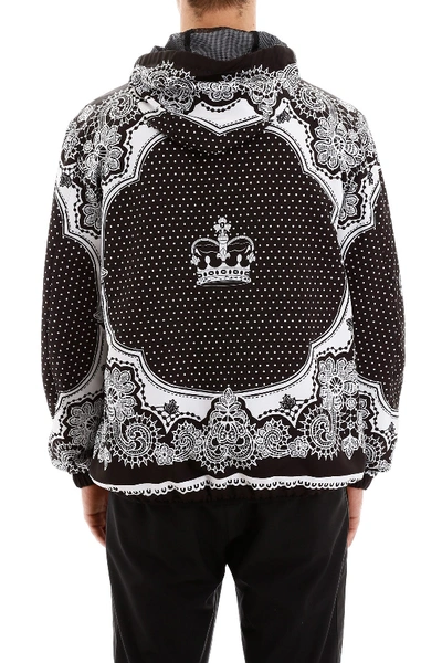Shop Dolce & Gabbana Bandana And Crown Jacket In Bandana Fdo Nero