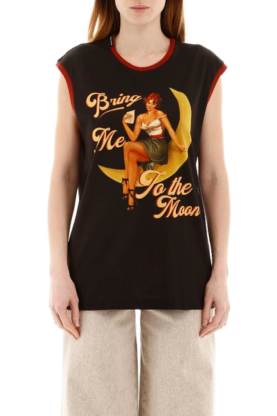 Shop Dolce & Gabbana Bring Me To The Moon T-shirt In Bring Me Fdo Nero