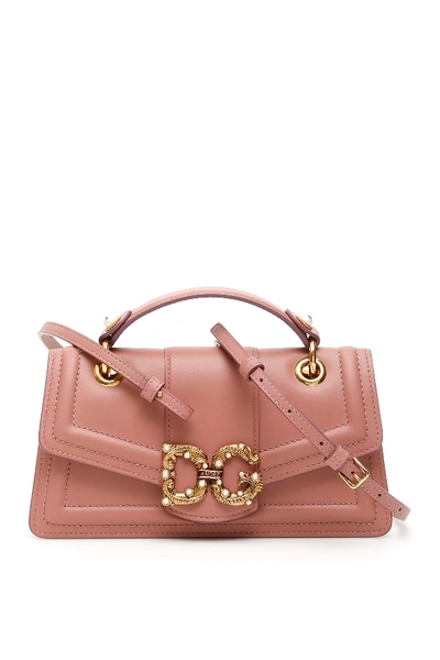 Shop Dolce & Gabbana Dg Amore Bag In Rosa Polvere 2