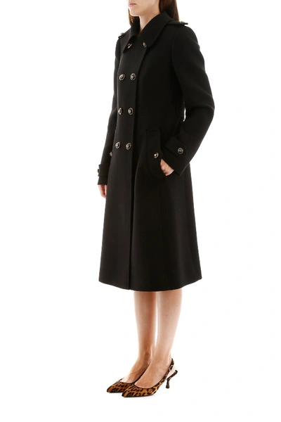 Shop Dolce & Gabbana Double-breasted Coat In Nero