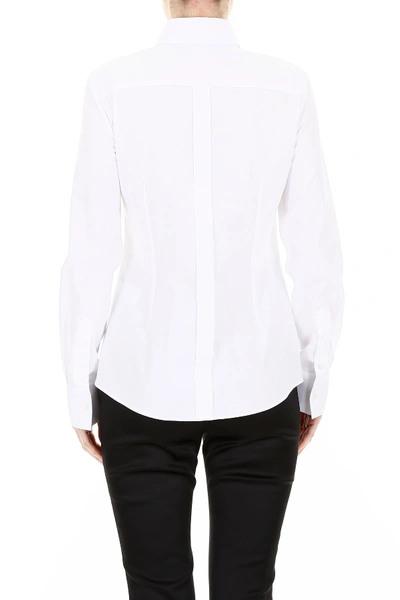 Shop Dolce & Gabbana Frilled Shirt In Bianco Ottico