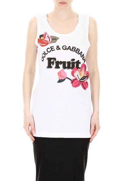 Shop Dolce & Gabbana Fruit Tank Top In Variante Abbinata