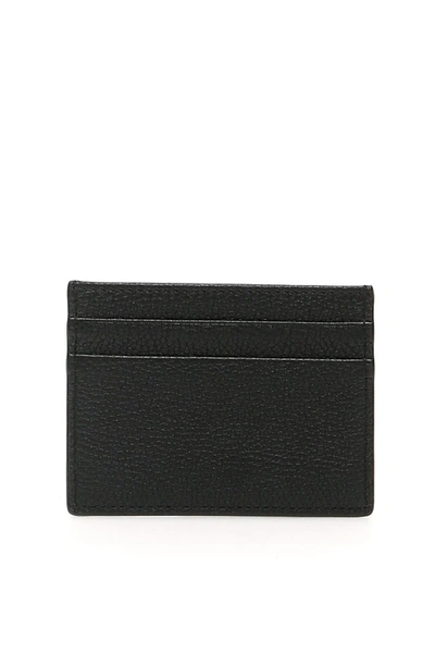 Shop Dolce & Gabbana Grain Leather Cardholder In Nero
