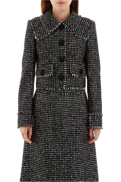 Shop Dolce & Gabbana Houndstooth Jacket In Fantasia Non Stampa