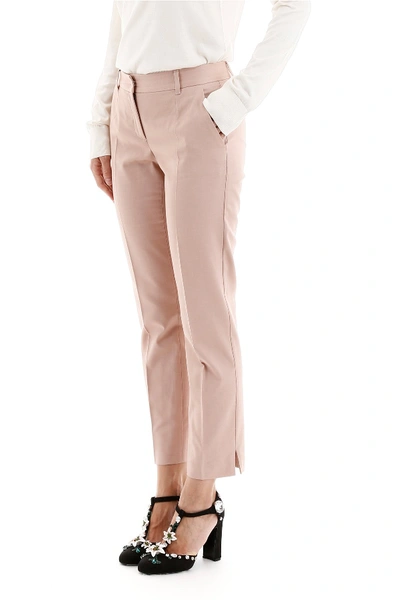 Shop Dolce & Gabbana Kate Cropped Trousers In Rosa Antico
