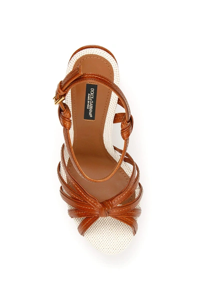 Shop Dolce & Gabbana Keira Sandals In Naturale Noce