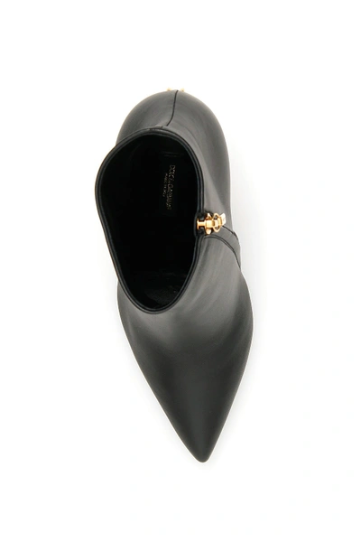 Shop Dolce & Gabbana Lori Ankle Boots Dg Barocco In Nero