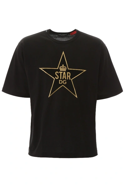 Shop Dolce & Gabbana Millennials Star T-shirt In Nero