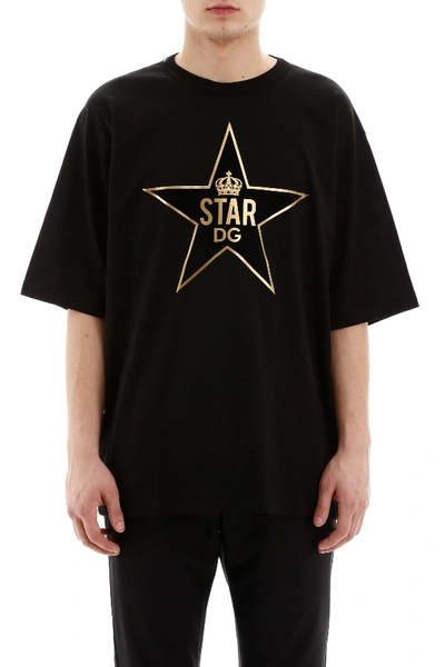 Shop Dolce & Gabbana Millennials Star T-shirt In Nero