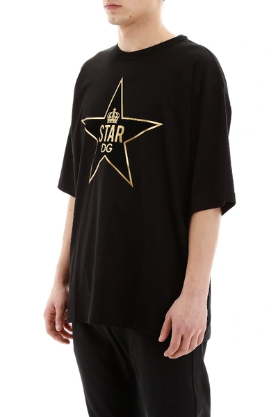 Shop Dolce & Gabbana Millennials Star T-shirt In Nero