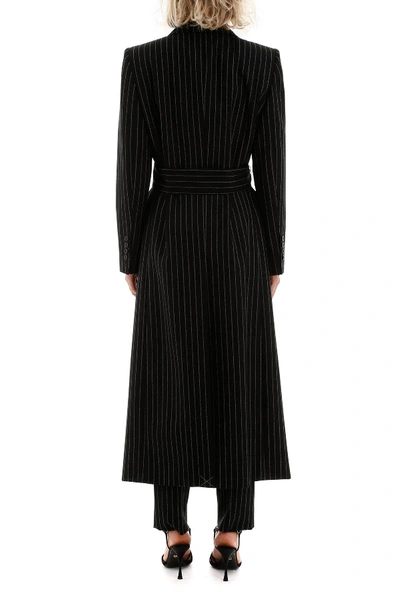 Shop Dolce & Gabbana Pinstripe Wool Coat In Rigato