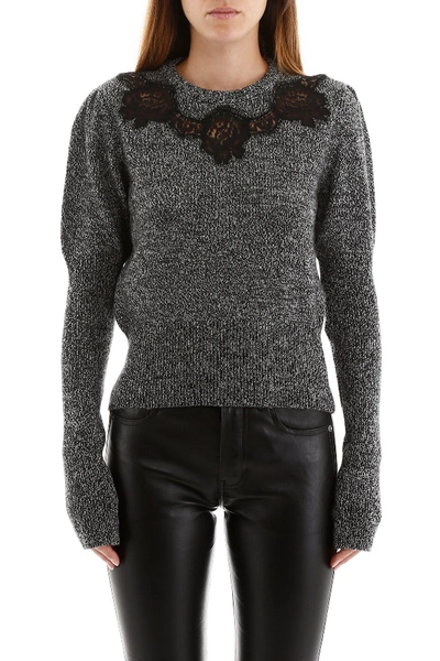 Shop Dolce & Gabbana Pullover With Lace Inserts In Variante Abbinata