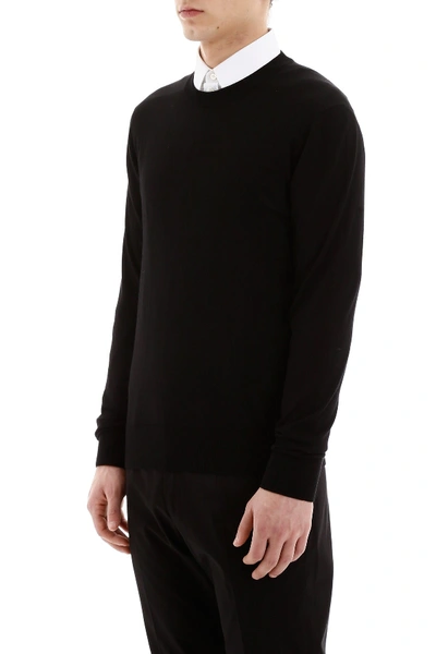 Shop Dolce & Gabbana Shaved Wool Pullover In Nero