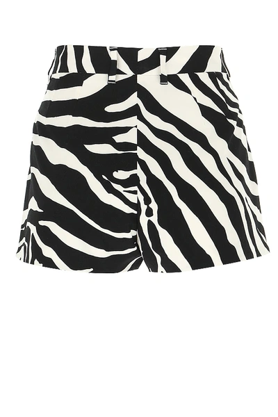 Shop Dolce & Gabbana Shorts In Zebra Nera Fdo. Bianc