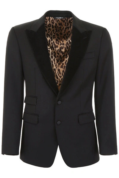 Shop Dolce & Gabbana Sicilia Tuxedo Jacket In Nero