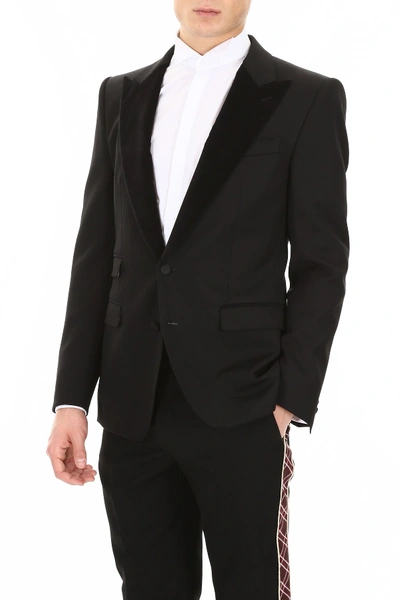 Shop Dolce & Gabbana Sicilia Tuxedo Jacket In Nero