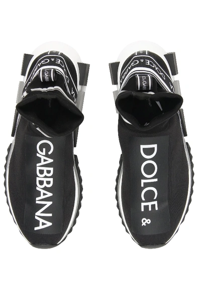 Shop Dolce & Gabbana Sorrento Hi-top Running Sneakers In Nero Nero