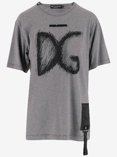 Shop Dolce & Gabbana T-shirts And Polos In Grigio