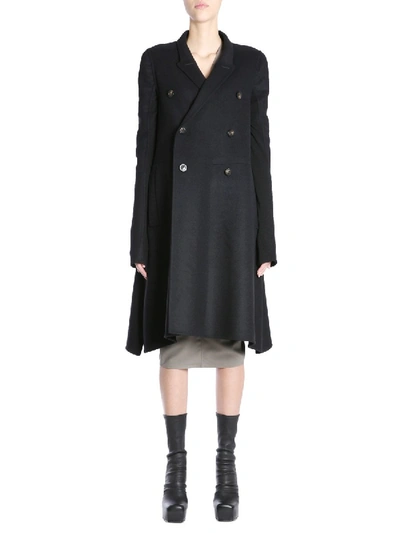 Shop Rick Owens Double Breasted Coat In Black