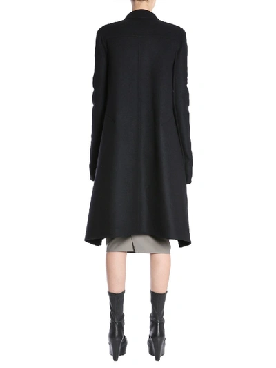 Shop Rick Owens Double Breasted Coat In Black