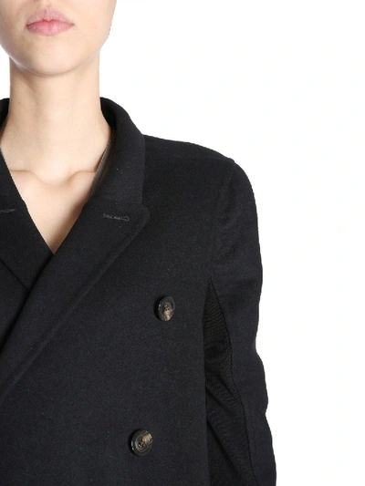 Shop Rick Owens Double Breasted Coat In Black