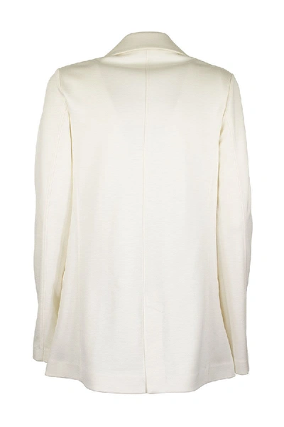 Shop Fay Double Breasted Jacket White