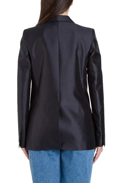 Shop Givenchy Double-breasted Blazer In Blu
