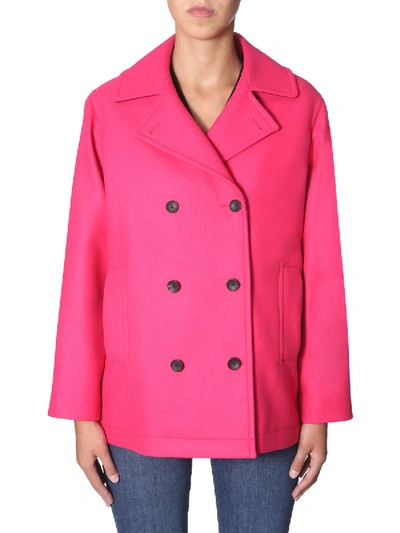 Shop Ps By Paul Smith Double-breasted Coat In Multicolour