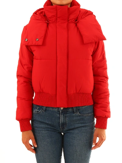 Shop Off-white Down Jacket In Red