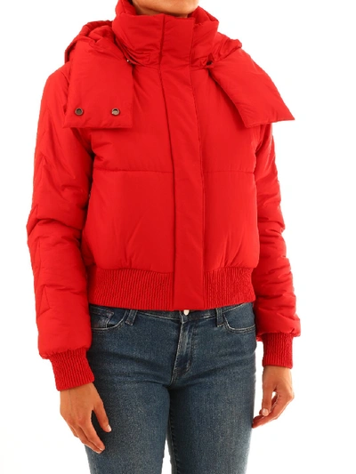 Shop Off-white Down Jacket In Red