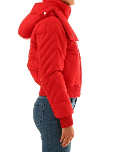 Shop Off-white Down Jacket In Red