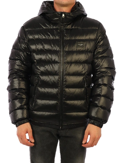 Shop Dolce & Gabbana Down Jacket Black