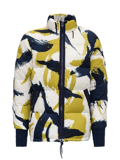 Shop Kenzo Down Jacket With Vintage Pattern In Multicolor