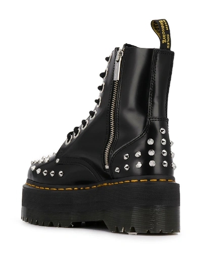 Dr. Martens Jadon Max Amphibious Boot Made Of Black Leather With Studs |  ModeSens