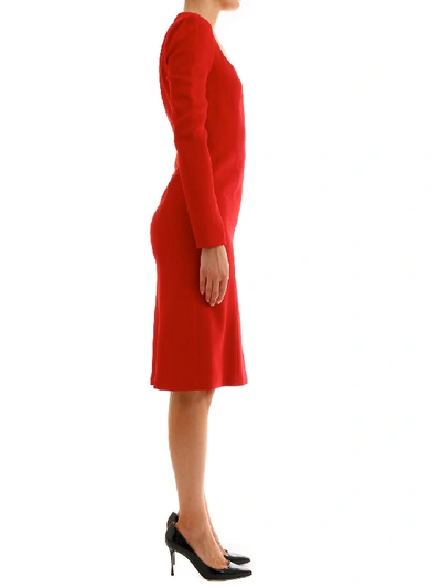 Shop Dolce & Gabbana Dress In Cady Red