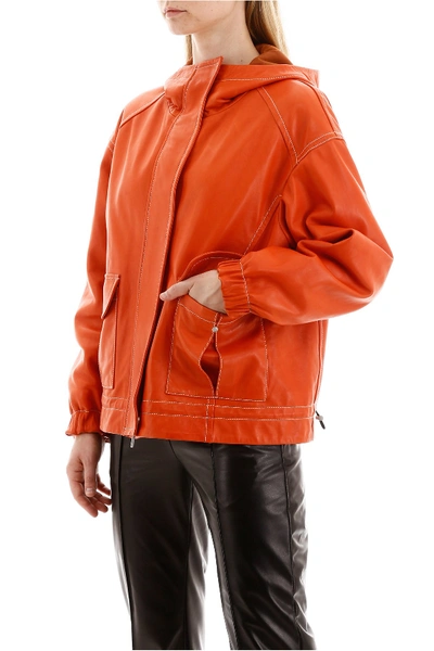 Shop Drome Hooded Jacket In Fire Opal