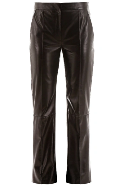 Shop Drome Leather Trousers In Black