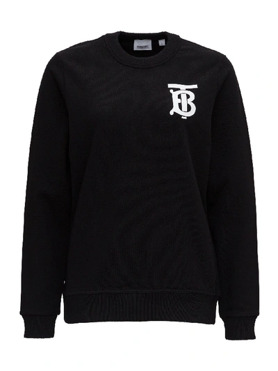 Shop Burberry Jersey Dryden Sweatshirt In Black