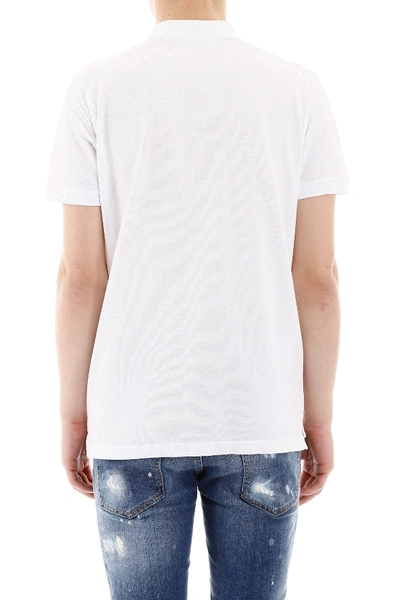 Shop Dsquared2 D2 Patch Polo Shirt In White